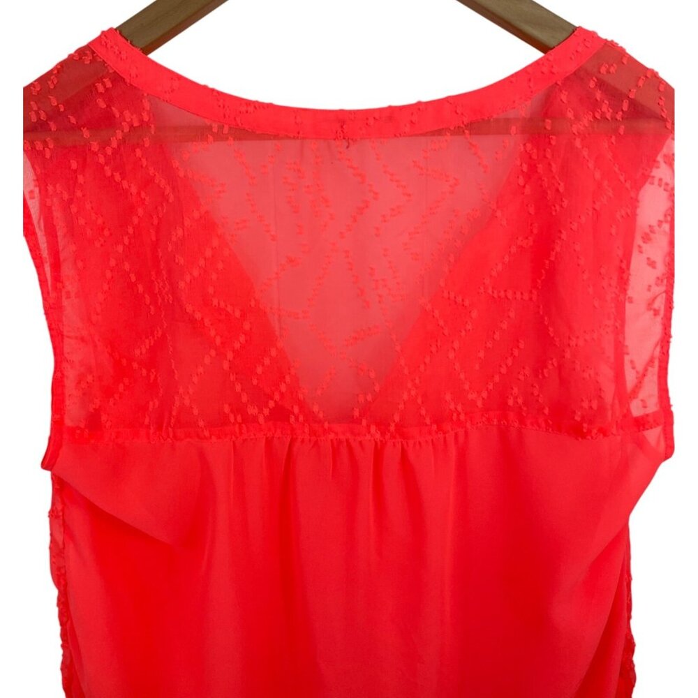American Eagle Outfitters Coral Sheer Tank Women Size Medium - Picture 5 of 7